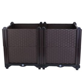 1 Set Raised Garden Bed Plant Growth Box With Self-watering System For Garden Patio Balcony Elevated Planter Box For Flowers Vegetables Herbs (Option: L-1Pc)