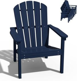 Stackable Adirondack Chairs (Option: Navy blue-2pack)